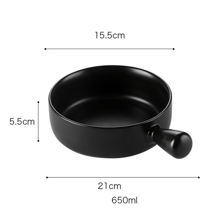 Handled Ceramic Oven Plate – Heat-Resistant Baking Dish for Serving and Cooking