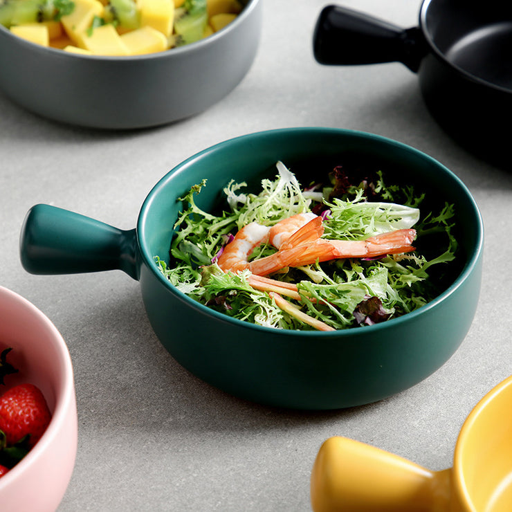 Handled Ceramic Oven Plate – Heat-Resistant Baking Dish for Serving and Cooking