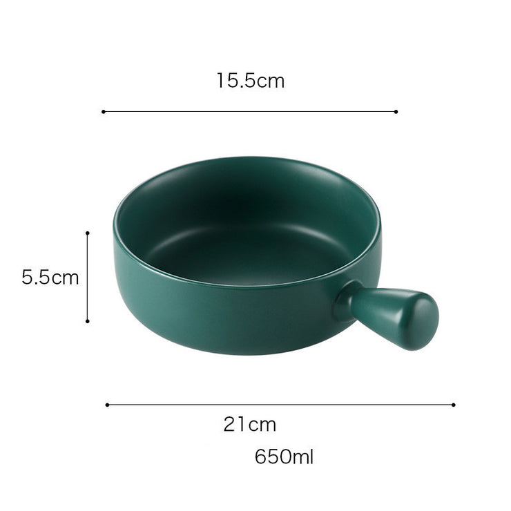 Handled Ceramic Oven Plate – Heat-Resistant Baking Dish for Serving and Cooking
