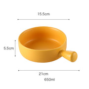 Handled Ceramic Oven Plate – Heat-Resistant Baking Dish for Serving and Cooking