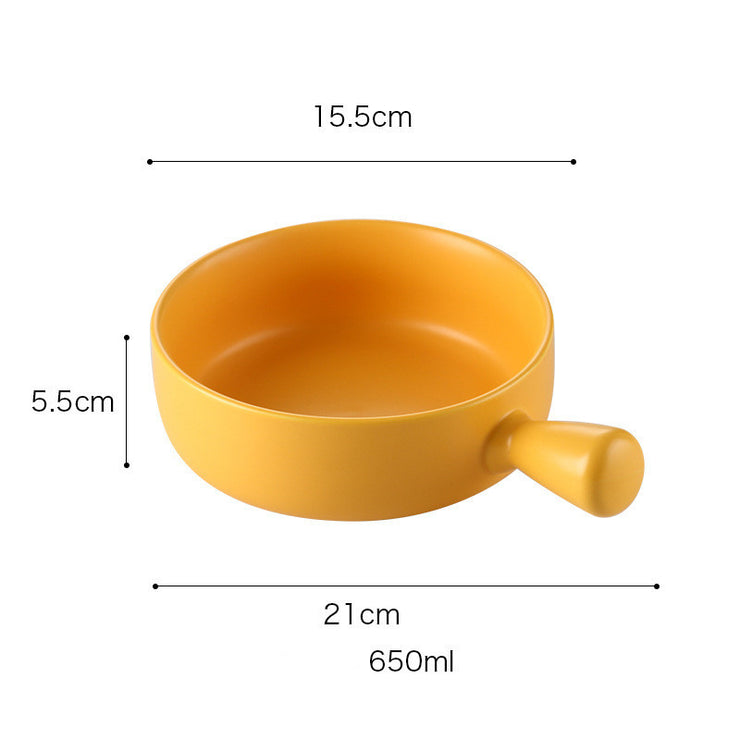 Handled Ceramic Oven Plate – Heat-Resistant Baking Dish for Serving and Cooking