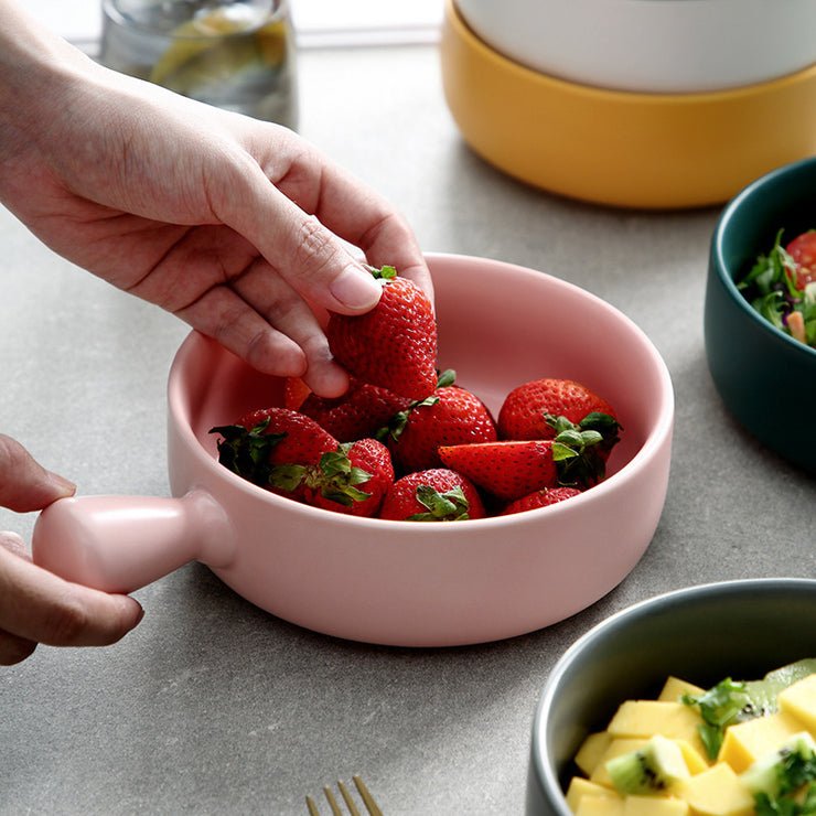 Handled Ceramic Oven Plate – Heat-Resistant Baking Dish for Serving and Cooking