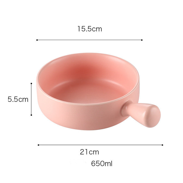Handled Ceramic Oven Plate – Heat-Resistant Baking Dish for Serving and Cooking