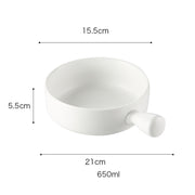 Handled Ceramic Oven Plate – Heat-Resistant Baking Dish for Serving and Cooking