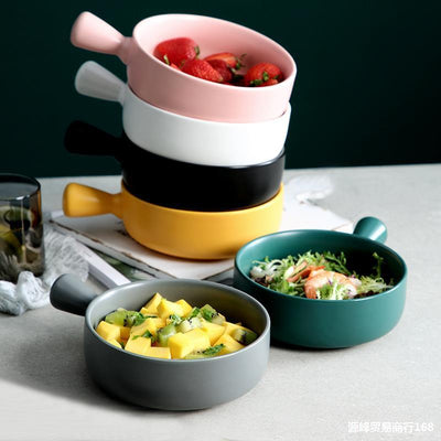 Handled Ceramic Oven Plate – Heat-Resistant Baking Dish for Serving and Cooking