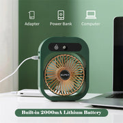 Elegant Portable Misting Fan with USB Rechargeable Cooling and Humidifier