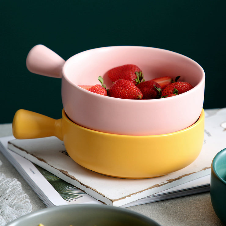 Handled Ceramic Oven Plate – Heat-Resistant Baking Dish for Serving and Cooking