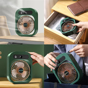 Elegant Portable Misting Fan with USB Rechargeable Cooling and Humidifier
