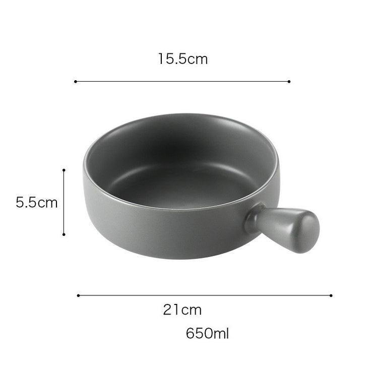 Handled Ceramic Oven Plate – Heat-Resistant Baking Dish for Serving and Cooking