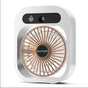 Elegant Portable Misting Fan with USB Rechargeable Cooling and Humidifier
