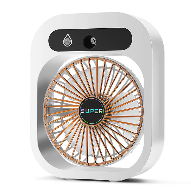 Elegant Portable Misting Fan with USB Rechargeable Cooling and Humidifier