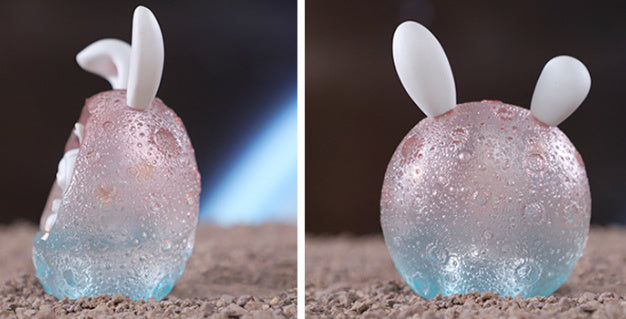 Light Pink Space Rabbit Figurine – Resin Decorative Craft for Home or Office