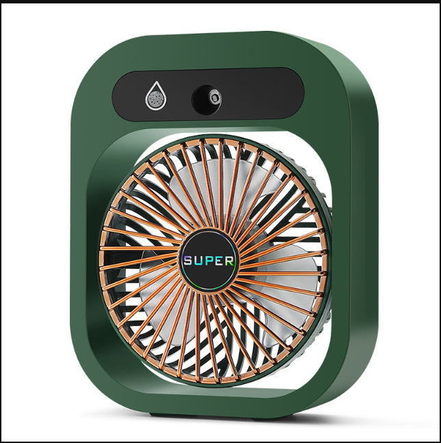 Elegant Portable Misting Fan with USB Rechargeable Cooling and Humidifier